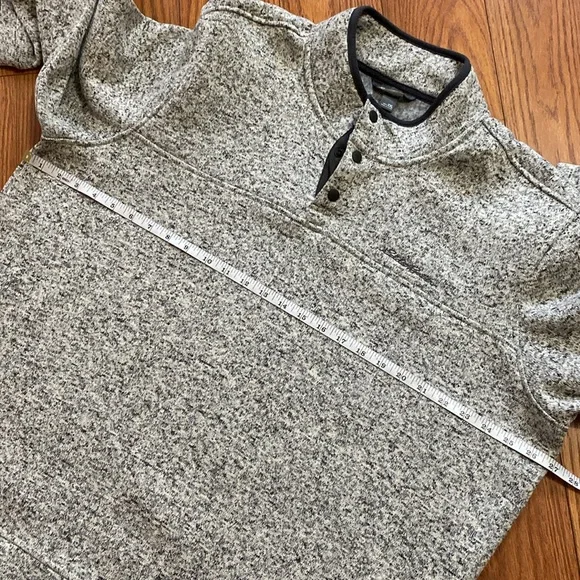 Eddie Bauer men’s radiator fleece snap front pullover grey sweater plus sz XXL - Picture 11 of 13